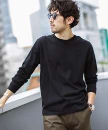 NANO universe | 《WEB限定》超長綿リラックスフィットクルーネックＴシャツ 長袖(Tシャツ/カットソー)