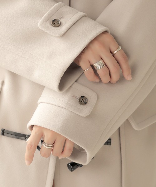 Bab（バブ）の「【WEB限定】ロングフーディーダッフルコート（ダッフルコート・レディース・ブラック/ベージュ/アイボリー・38）」の12枚目の写真