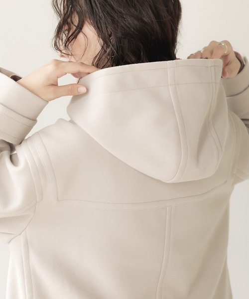 Bab（バブ）の「【WEB限定】ロングフーディーダッフルコート（ダッフルコート・レディース・ブラック/ベージュ/アイボリー・38）」の16枚目の写真