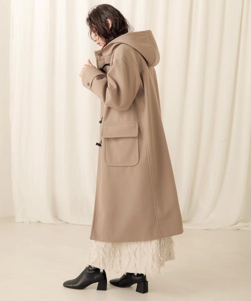 Bab（バブ）の「【WEB限定】ロングフーディーダッフルコート（ダッフルコート・レディース・ブラック/ベージュ/アイボリー・38）」の18枚目の写真