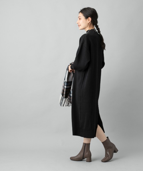 prose verse(プロズヴェール)の「バックスリットニットワンピ(ワンピース・レディース・キャメル/グレー/グリーン/ブラック・フリ-)」の2枚目の写真