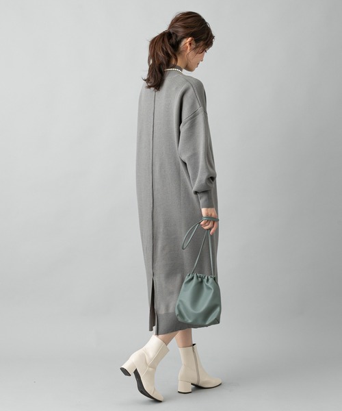 prose verse(プロズヴェール)の「バックスリットニットワンピ(ワンピース・レディース・キャメル/グレー/グリーン/ブラック・フリ-)」の18枚目の写真