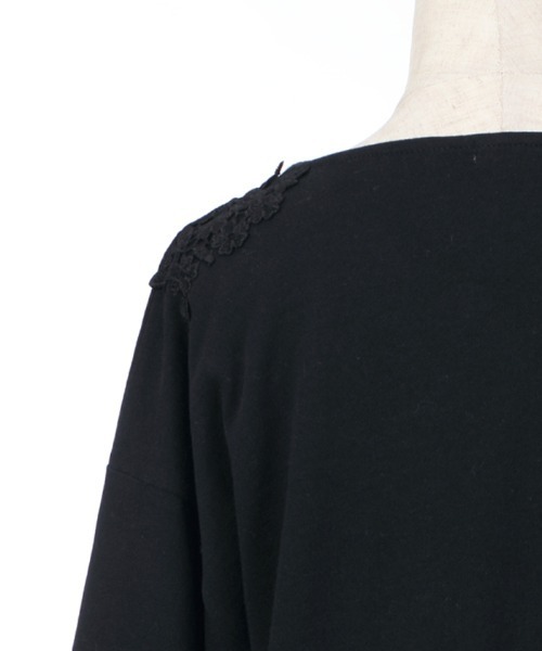 axes femme（アクシーズファム）の「立体モチーフレースＰＯ（Tシャツ/カットソー・レディース・サックスブルー/ブラック/ベージュ・MEDIUM）」の10枚目の写真