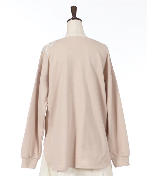 axes femme（アクシーズファム）の「立体モチーフレースＰＯ（Tシャツ/カットソー・レディース・サックスブルー/ブラック/ベージュ・MEDIUM）」の16枚目の写真