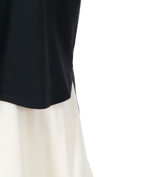 axes femme（アクシーズファム）の「立体モチーフレースＰＯ（Tシャツ/カットソー・レディース・サックスブルー/ブラック/ベージュ・MEDIUM）」の8枚目の写真