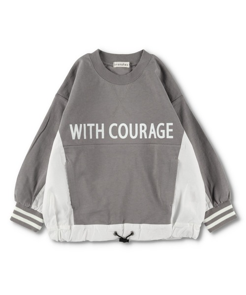 BRANSHES(ブランシェス)の「異素材切替長袖Tシャツ(Tシャツ/カットソー・キッズ・パープル/グレー・90cm/110cm/140cm/130cm/150cm/120cm/100cm)」の10枚目の写真