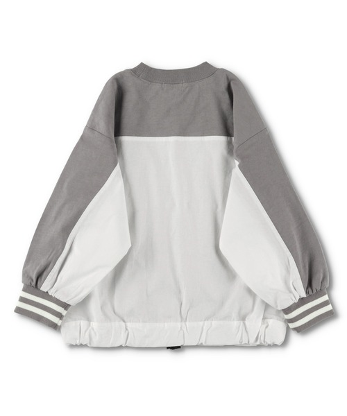 BRANSHES(ブランシェス)の「異素材切替長袖Tシャツ(Tシャツ/カットソー・キッズ・パープル/グレー・90cm/110cm/140cm/130cm/150cm/120cm/100cm)」の12枚目の写真
