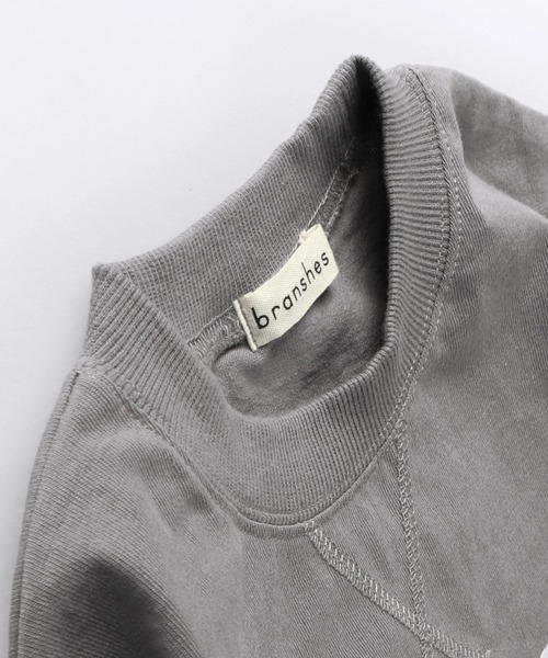 BRANSHES(ブランシェス)の「異素材切替長袖Tシャツ(Tシャツ/カットソー・キッズ・パープル/グレー・90cm/110cm/140cm/130cm/150cm/120cm/100cm)」の8枚目の写真