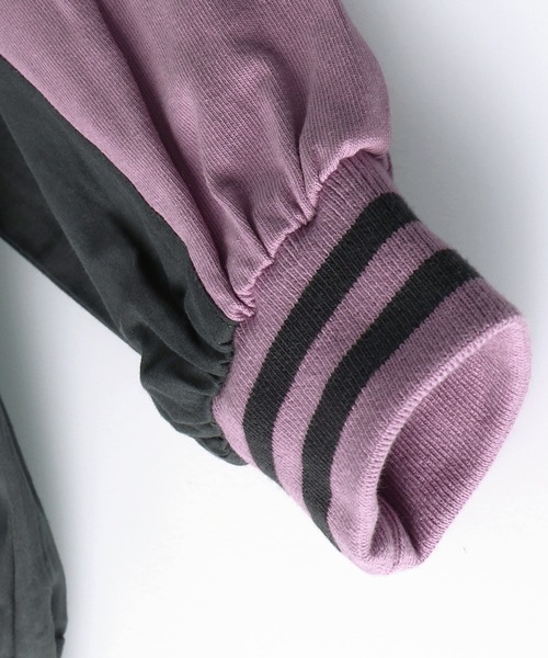 BRANSHES(ブランシェス)の「異素材切替長袖Tシャツ(Tシャツ/カットソー・キッズ・パープル/グレー・90cm/110cm/140cm/130cm/150cm/120cm/100cm)」の9枚目の写真