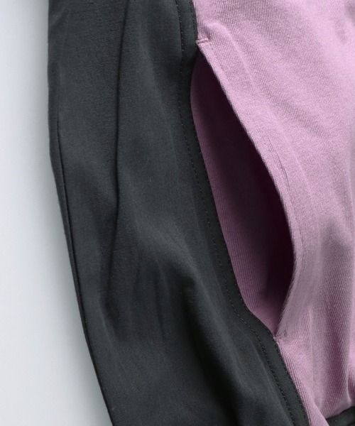 BRANSHES(ブランシェス)の「異素材切替長袖Tシャツ(Tシャツ/カットソー・キッズ・パープル/グレー・90cm/110cm/140cm/130cm/150cm/120cm/100cm)」の15枚目の写真