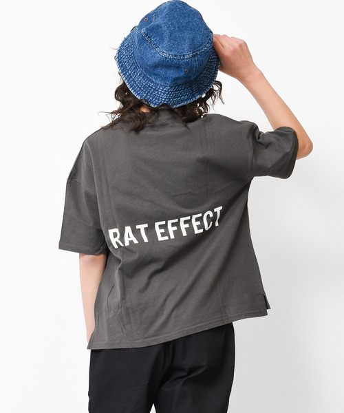 RAT EFFECT(ラットエフェクト)の「バックプリントビッグTシャツ(Tシャツ/カットソー・キッズ・チャコールグレー/ライトグレー/ライトブルー/ブラック/ベージュ/オフホワイト・120/130/140/150/160)」の1枚目の写真