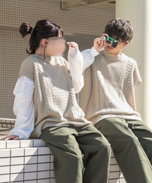 PairPair | ケーブルニットルーズベスト(ユニセックス)(ベスト)