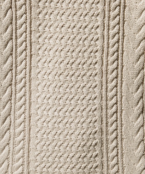 PairPair(ペアペア)の「ケーブルニットルーズベスト(ユニセックス)(ベスト・レディース・アイボリー/ミント/ライトベージュ・MEDIUM/LARGE)」の19枚目の写真