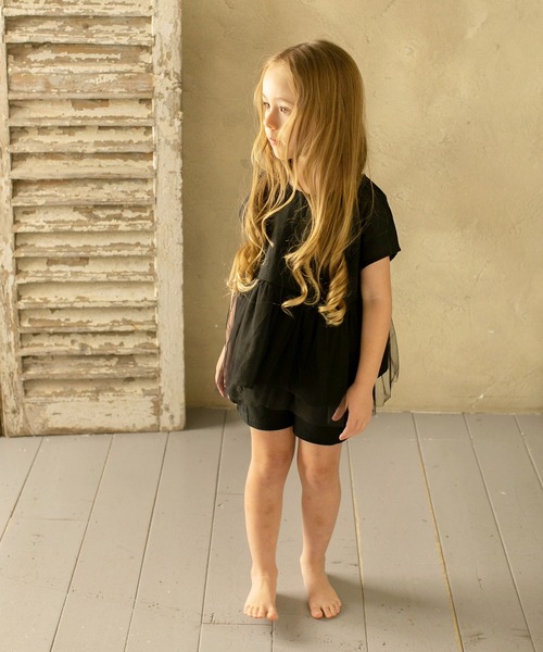 Rora(ローラ)の「メル トップス(2color)(Tシャツ/カットソー・キッズ・ブラック/ホワイト・140/120/100/130/110)」の9枚目の写真