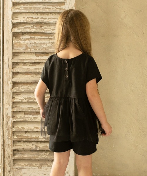 Rora(ローラ)の「メル トップス(2color)(Tシャツ/カットソー・キッズ・ブラック/ホワイト・140/120/100/130/110)」の12枚目の写真