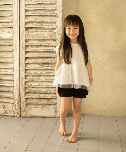 Rora(ローラ)の「メル トップス(2color)(Tシャツ/カットソー・キッズ・ブラック/ホワイト・140/120/100/130/110)」の15枚目の写真