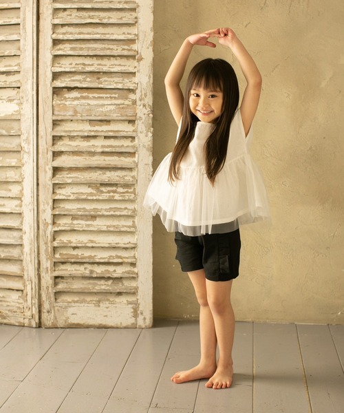 Rora(ローラ)の「メル トップス(2color)(Tシャツ/カットソー・キッズ・ブラック/ホワイト・140/120/100/130/110)」の16枚目の写真