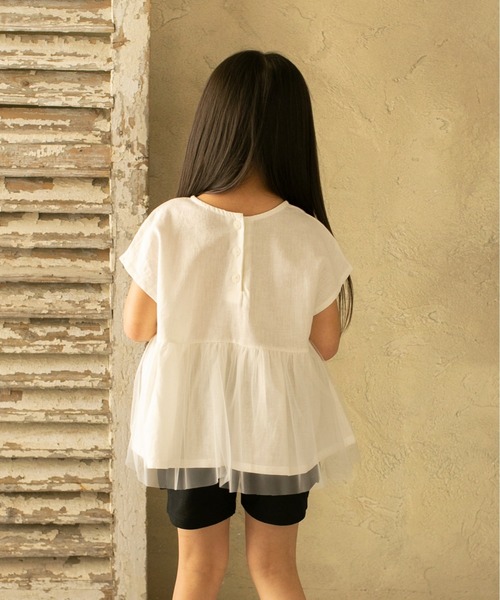 Rora(ローラ)の「メル トップス(2color)(Tシャツ/カットソー・キッズ・ブラック/ホワイト・140/120/100/130/110)」の17枚目の写真