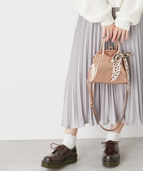 OLIVE des OLIVE（オリーブデオリーブ）の「スカーフ付きガマ口ショルダー（ショルダーバッグ・レディース・ゴールド/ライトブラウン/ベージュ系その他・FREE）」の5枚目の写真