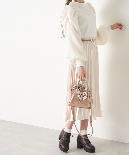 OLIVE des OLIVE（オリーブデオリーブ）の「スカーフ付きガマ口ショルダー（ショルダーバッグ・レディース・ゴールド/ライトブラウン/ベージュ系その他・FREE）」の9枚目の写真