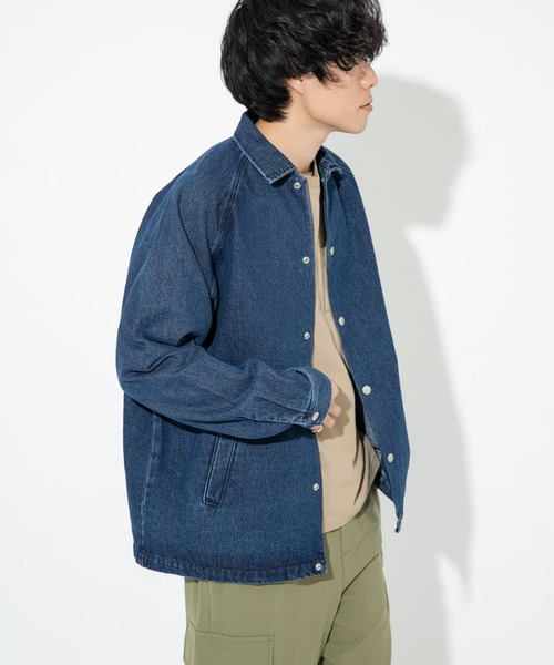 ITEMS URBANRESEARCH（アイテムズ アーバンリサーチ）の「デニムコーチジャケット（デニムジャケット・メンズ・ブラック/オフホワイト/ブルー・MEDIUM/LARGE）」の8枚目の写真