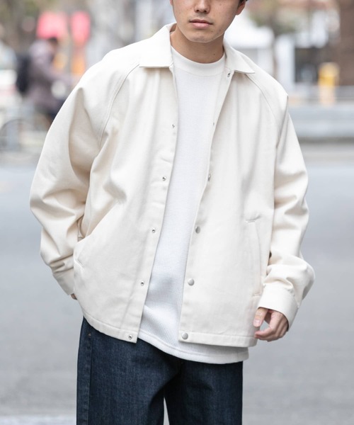 ITEMS URBANRESEARCH（アイテムズ アーバンリサーチ）の「デニムコーチジャケット（デニムジャケット・メンズ・ブラック/オフホワイト/ブルー・MEDIUM/LARGE）」の10枚目の写真