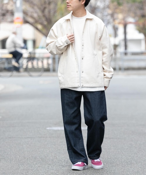 ITEMS URBANRESEARCH（アイテムズ アーバンリサーチ）の「デニムコーチジャケット（デニムジャケット・メンズ・ブラック/オフホワイト/ブルー・MEDIUM/LARGE）」の11枚目の写真