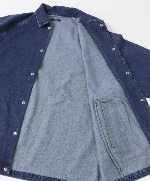 ITEMS URBANRESEARCH（アイテムズ アーバンリサーチ）の「デニムコーチジャケット（デニムジャケット・メンズ・ブラック/オフホワイト/ブルー・MEDIUM/LARGE）」の17枚目の写真