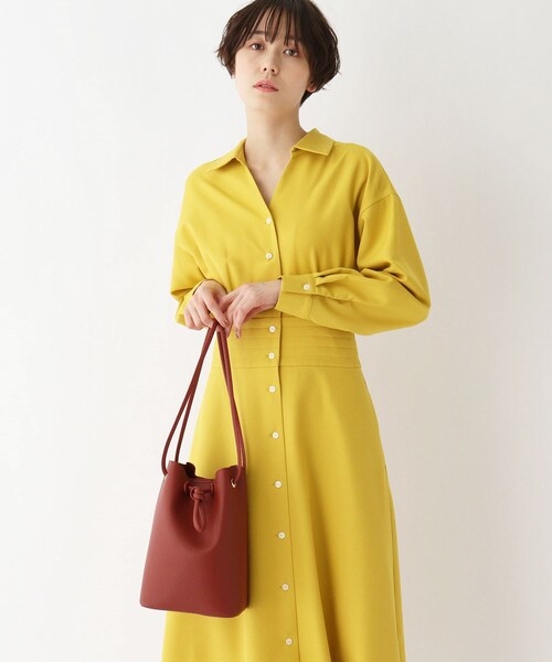 OPAQUE.CLIP(オペークドットクリップ)の「◆シュリンククルミハトメ巾着バッグ【軽量】(ショルダーバッグ・レディース・ブラック/オフホワイト/ベージュ/レンガ・00)」の22枚目の写真