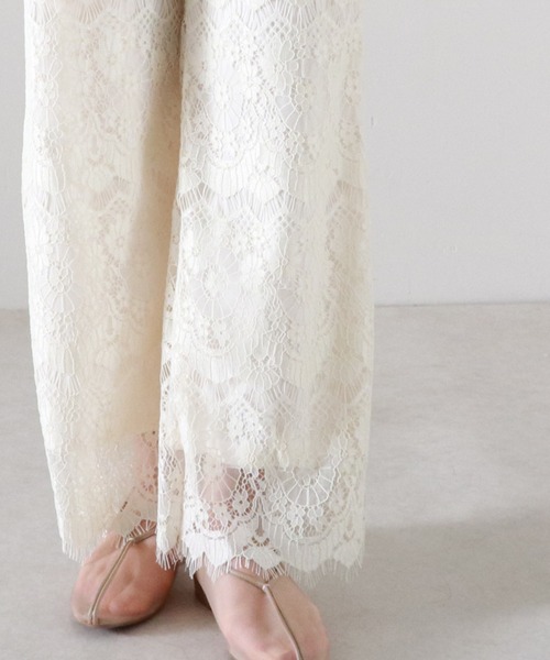 Cheek（チーク）の「シアーレースパンツ（その他パンツ・レディース・キャメル/ブラック/アイボリー・MEDIUM）」の9枚目の写真