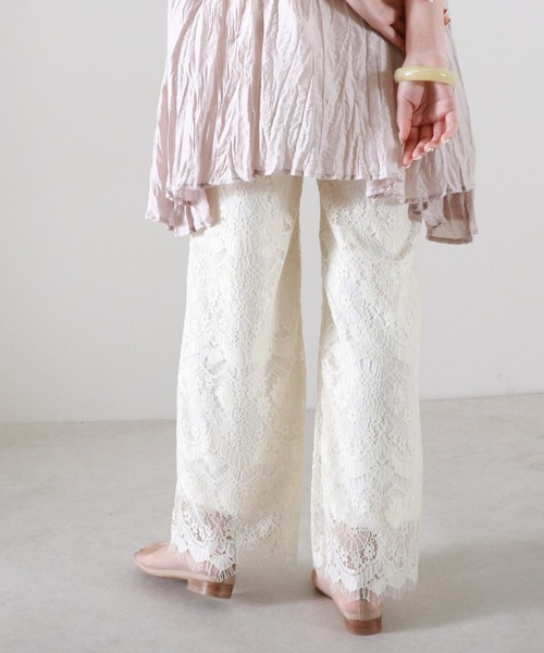 Cheek（チーク）の「シアーレースパンツ（その他パンツ・レディース・キャメル/ブラック/アイボリー・MEDIUM）」の21枚目の写真