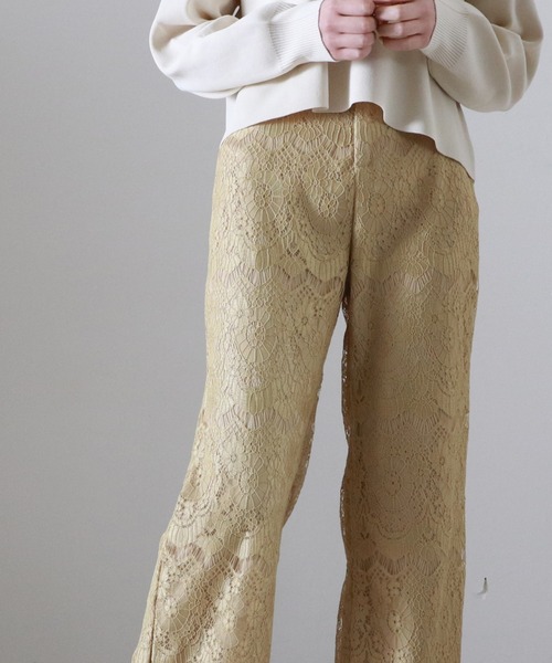 Cheek（チーク）の「シアーレースパンツ（その他パンツ・レディース・キャメル/ブラック/アイボリー・MEDIUM）」の16枚目の写真