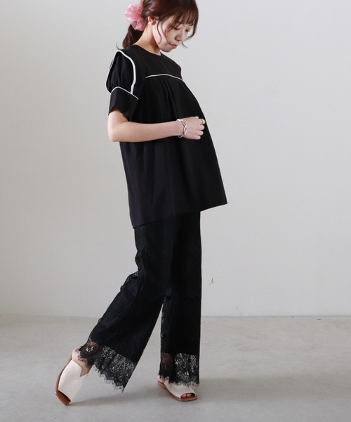 Cheek（チーク）の「シアーレースパンツ（その他パンツ・レディース・キャメル/ブラック/アイボリー・MEDIUM）」の10枚目の写真