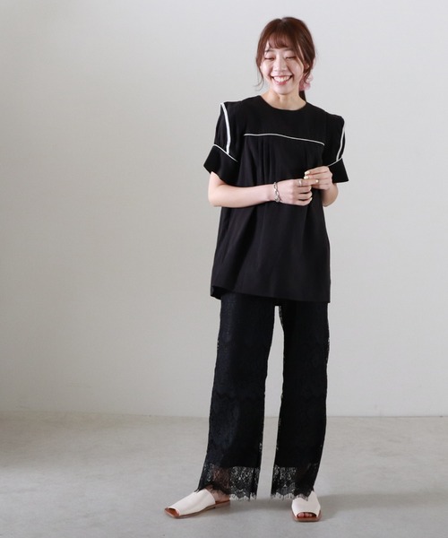 Cheek（チーク）の「シアーレースパンツ（その他パンツ・レディース・キャメル/ブラック/アイボリー・MEDIUM）」の11枚目の写真