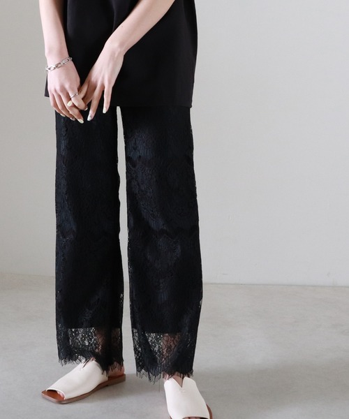 Cheek（チーク）の「シアーレースパンツ（その他パンツ・レディース・キャメル/ブラック/アイボリー・MEDIUM）」の12枚目の写真