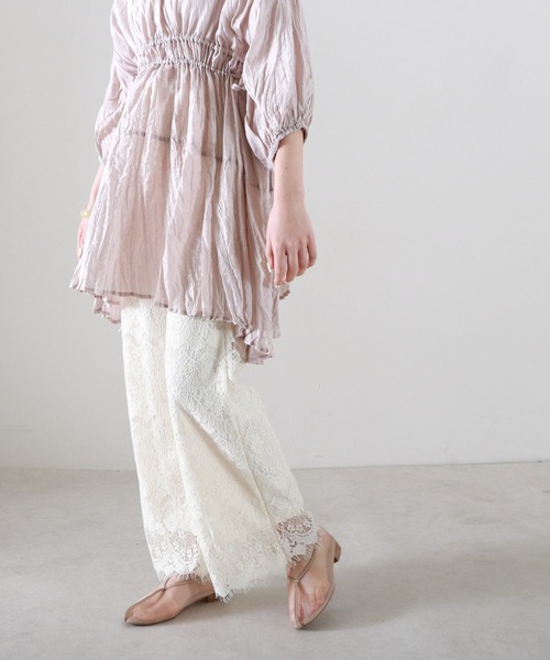 Cheek（チーク）の「シアーレースパンツ（その他パンツ・レディース・キャメル/ブラック/アイボリー・MEDIUM）」の22枚目の写真