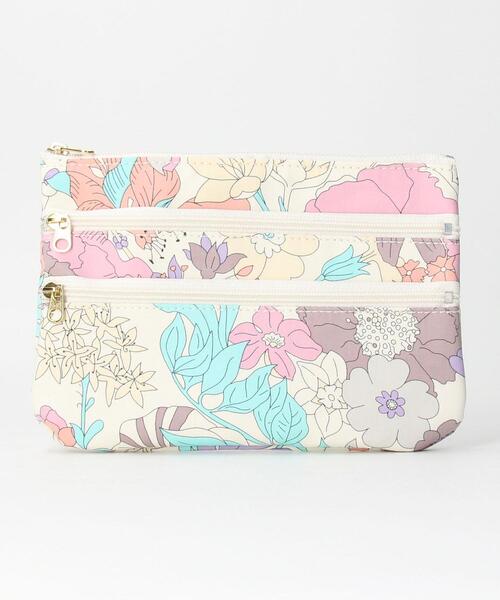 THE STATION STORE(ザ ステーション ストア)の「<FLORET LONDON> スリーファスナー ポーチ(ポーチ・レディース・ピンク/イエロー/ライラック・FREE)」の1枚目の写真