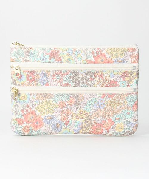 THE STATION STORE(ザ ステーション ストア)の「<FLORET LONDON> スリーファスナー ポーチ(ポーチ・レディース・ピンク/イエロー/ライラック・FREE)」の3枚目の写真