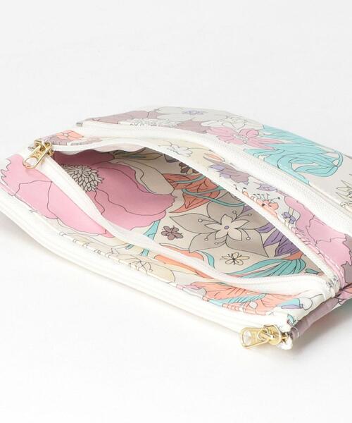 THE STATION STORE(ザ ステーション ストア)の「<FLORET LONDON> スリーファスナー ポーチ(ポーチ・レディース・ピンク/イエロー/ライラック・FREE)」の8枚目の写真