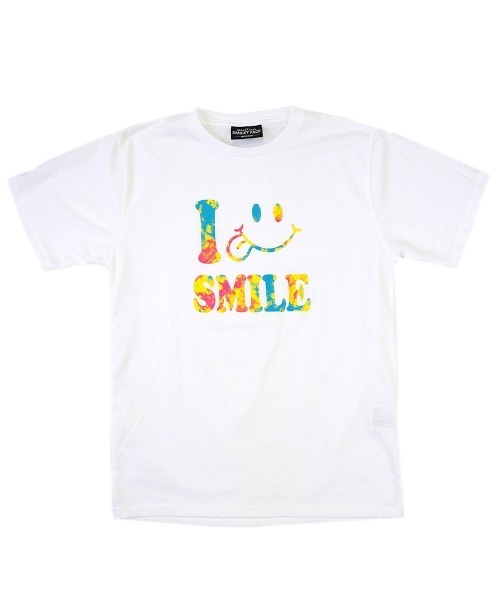 GGD（ジージーディー）の「SMILEYFACE カラフル タイダイ クルーネック 半袖Tシャツ COOL&DRY（Tシャツ/カットソー・レディース・ホワイト系その他/ネイビー系/ホワイト/ブラック系その他/グリーン/ブラック/ネイビー系1/グリーン系その他/ブラック系その他3/ピンク/ホワイト系その他3/ベージュ・M/LL/L）」の2枚目の写真