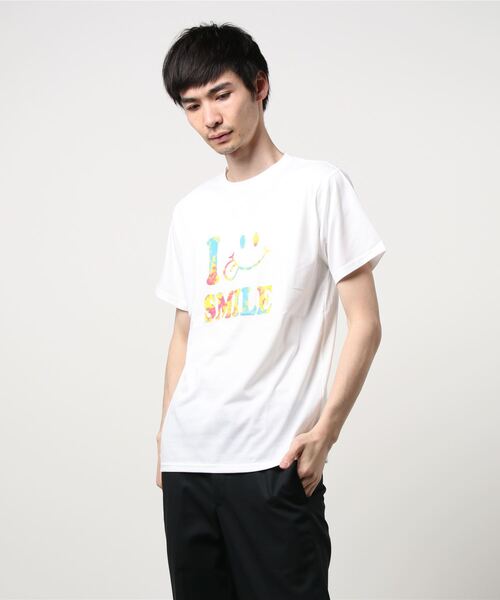 GGD（ジージーディー）の「SMILEYFACE カラフル タイダイ クルーネック 半袖Tシャツ COOL&DRY（Tシャツ/カットソー・レディース・ホワイト系その他/ネイビー系/ホワイト/ブラック系その他/グリーン/ブラック/ネイビー系1/グリーン系その他/ブラック系その他3/ピンク/ホワイト系その他3/ベージュ・M/LL/L）」の15枚目の写真