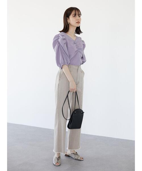 ELENCARE DUE(エレンカーレデュエ)の「・ELENCARE DUE 2wayジャカードブラウス*(シャツ/ブラウス・レディース・ブラック/パープル/イエロー/アイボリー・FREE)」の8枚目の写真