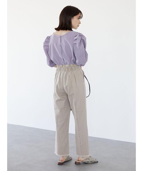 ELENCARE DUE(エレンカーレデュエ)の「・ELENCARE DUE 2wayジャカードブラウス*(シャツ/ブラウス・レディース・ブラック/パープル/イエロー/アイボリー・FREE)」の10枚目の写真