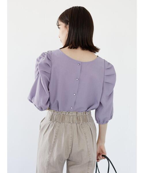 ELENCARE DUE(エレンカーレデュエ)の「・ELENCARE DUE 2wayジャカードブラウス*(シャツ/ブラウス・レディース・ブラック/パープル/イエロー/アイボリー・FREE)」の12枚目の写真