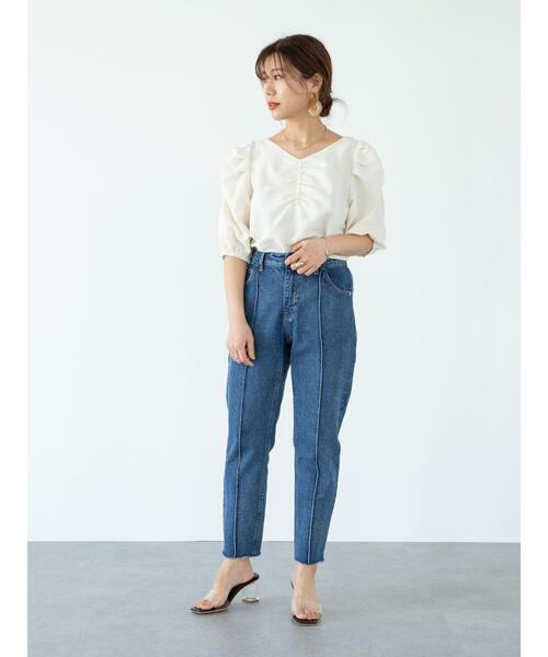 ELENCARE DUE(エレンカーレデュエ)の「・ELENCARE DUE 2wayジャカードブラウス*(シャツ/ブラウス・レディース・ブラック/パープル/イエロー/アイボリー・FREE)」の18枚目の写真