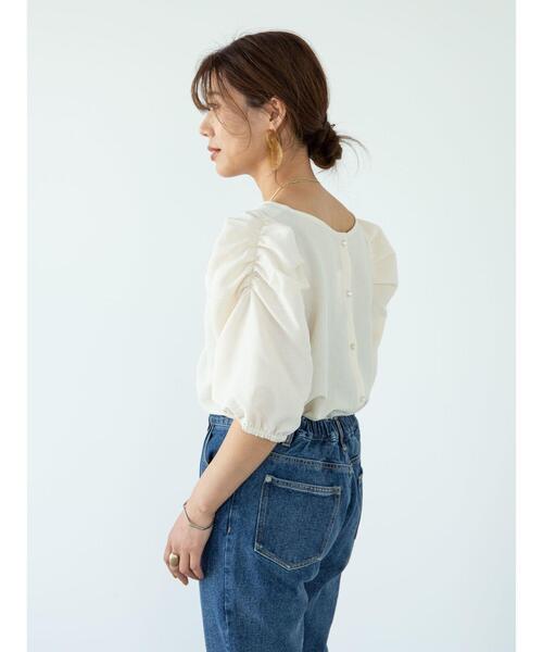 ELENCARE DUE(エレンカーレデュエ)の「・ELENCARE DUE 2wayジャカードブラウス*(シャツ/ブラウス・レディース・ブラック/パープル/イエロー/アイボリー・FREE)」の22枚目の写真