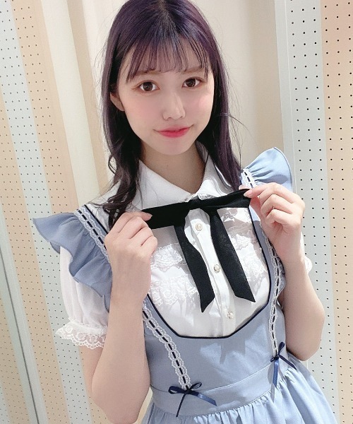 Secret Honey（シークレットハニー）の「ダブルレースヨークブラウス（シャツ/ブラウス・レディース・オフホワイト/ライトブルー・MEDIUM）」の16枚目の写真