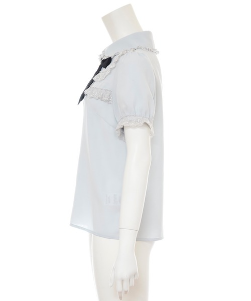 Secret Honey（シークレットハニー）の「ダブルレースヨークブラウス（シャツ/ブラウス・レディース・オフホワイト/ライトブルー・MEDIUM）」の14枚目の写真