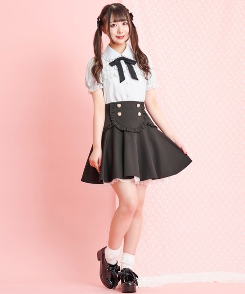 Secret Honey（シークレットハニー）の「ダブルレースヨークブラウス（シャツ/ブラウス・レディース・オフホワイト/ライトブルー・MEDIUM）」の11枚目の写真