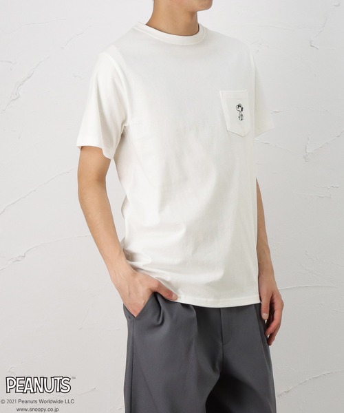 PEANUTS(ピーナッツ)の「バックプリント 半袖Tシャツ(Tシャツ/カットソー・メンズ・ピンク/ホワイト/ブルー・XL/M/L)」の14枚目の写真